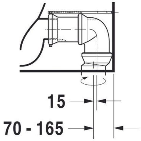 Duravit Starck 3 Duoblokpot - diepspoel PK Big - zonder reservoir - 42x74cm - wit 0290473
