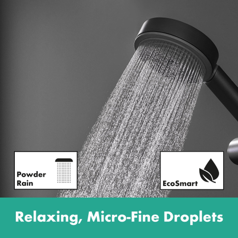 Hansgrohe Pulsify S Puro Puro1jet - showerpipe - ecosmart - 260 - thermostatisch - 3jet - handdouche en doucheslang - 160cm - thermostaat - mat zwart SW1151844