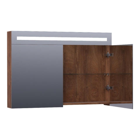 BRAUER Promise Deluxe armoire de toilette – 99 x 70 x 15 cm – LED directe – Forest Cacao SW370057