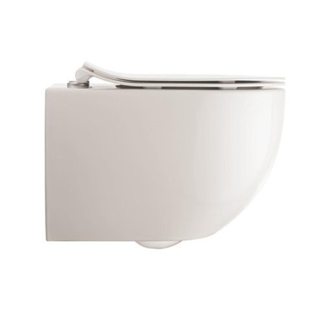 Crosswater Glide II Wandtoilet - 36.5x51x34.5cm - spoelrandloos - zonder zitting- - rimless - glans wit SW857408