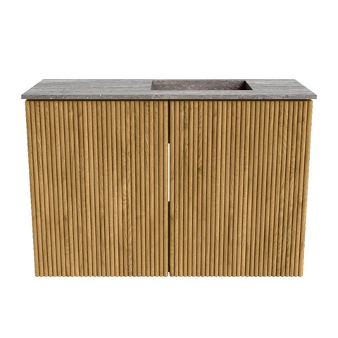 Mondiaz JOYA-DLUX 60cm toiletmeubel - kleur Oak - Wastafel FAYE positie Rechts 1 kraangat kleur Oza. SW1424093