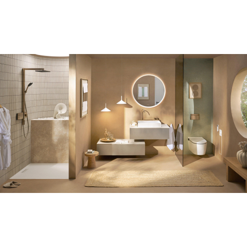 Hansgrohe Raindance Alive Q - showerpipe - 210/340 2jet - thermostaat - geborsteld brons (brons) SW1387796