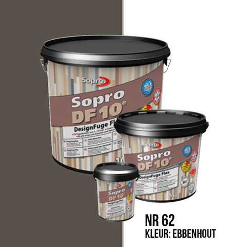 Sopro Mortier à joint pour carrelage de sol et mural Sopro DF 10 Flexible bois d'ébène n° 62 5kg Gris SW359725