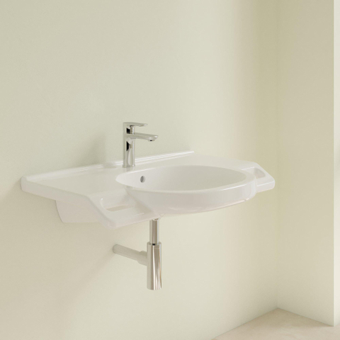 Villeroy & Boch Vicare O.novo Vita wastafel Vita - met 1 kraangat - met overloop - 80x55cm - White Alpine (glans wit) 1025045