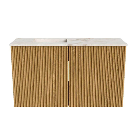 Mondiaz JOYA-DLUX Meuble de toilette 70cm - couleur Oak - Vasque FAYE position Gauche 1 trou de robinet couleur Frappe SW1421941