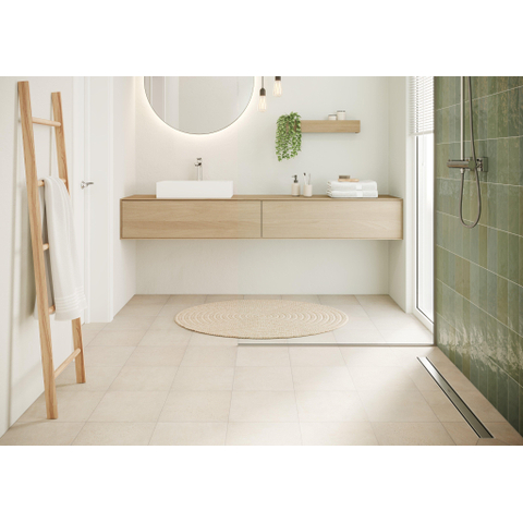 Hansgrohe RainDrain Compact Caniveau de douche - 90cm - installation à ras - brushed stainless steel SW1590318
