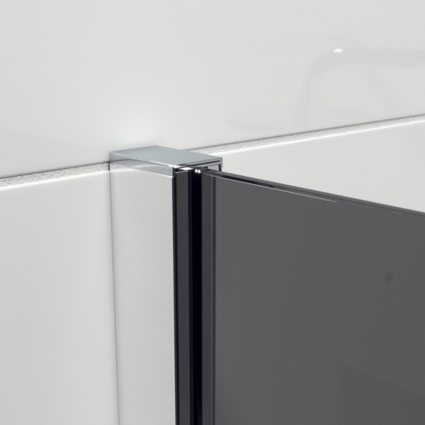 Marenza Bellini Douche à l'italienne - 80x200cm - verre fumé - chrome SW238184