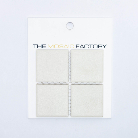 ÉCHANTILLON The Mosaic Factory London carreau mosaïque 4,8x4,8x0,6cm pour sol pour intérieur et extérieur carré Céramique Super Blanc SW862038