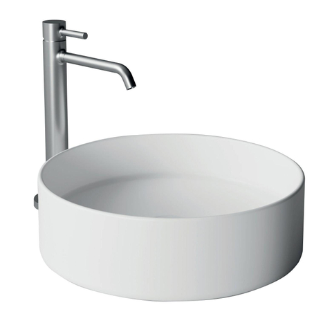 Xenz Coco Vasque à poser 40x40x12cm rond céramique blanc brillant SW379500