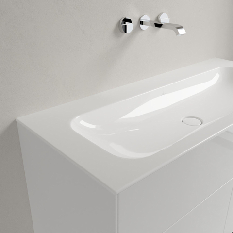 Villeroy & Boch finion meubelwastafel - 120x50cm - zonder kraangat - zonder overloop CeramicPlus - White Alpine (glans wit) SW209392