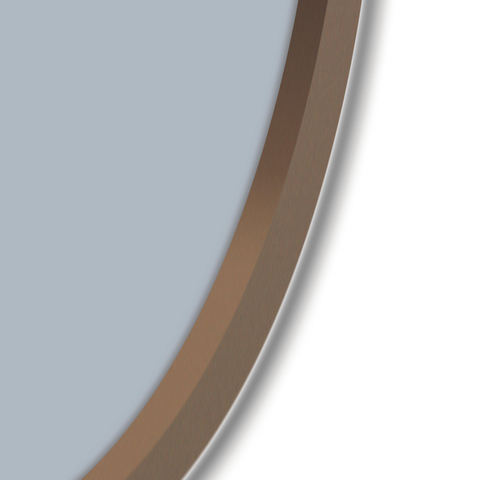 Adema Lonato Badkamerspiegel - rond - diameter 80cm - indirecte LED verlichting - spiegelverwarming - infrarood schakelaar - mat goud - beschadigd - OUTLET UDEN STORE44556