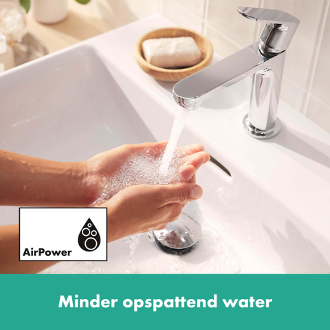 Hansgrohe Rebris s Eengreeps wastafelmengkraan - 110 - coolstart - zonder afvoer - hoogglans chroom SW796370