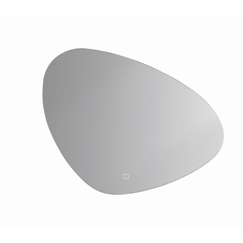 Crosswater Artist Spiegel - 64x50cm - LED - 2700K tot 6400K - dimbaar - kiezelvorm - zilver SW876114