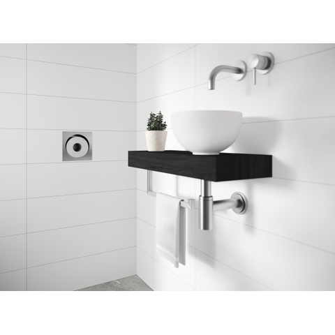 Looox Closed reserverolhouder - vierkant - rvs geborsteld GA36708