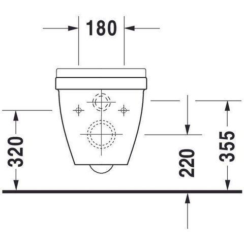 Duravit Starck 3 hangtoilet – verhoogd +5 cm – diepte 54,5 cm – glans wit 0290471