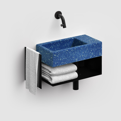 Clou Flush 3 fontaine - 36x18cm - droite - PE recyclé - minuit marine SW848906