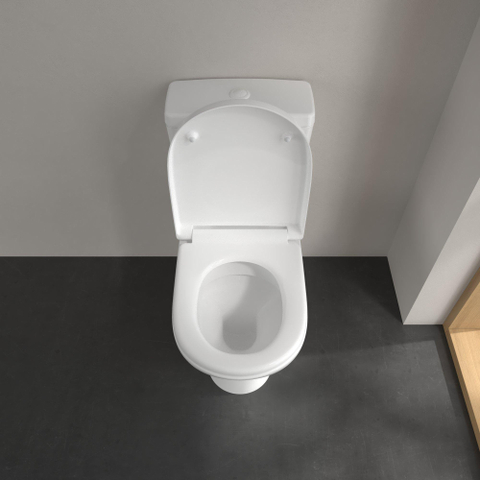 Villeroy & Boch O.novo duoblokpot - diepspoel AO - zonder reservoirafvoer verticaal - White Alpine (glans wit) 0124122