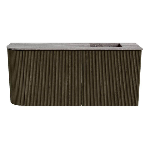 Mondiaz JOYA-DLUX 91.6cm toiletmeubel - ronding links kleur Shadow - Wastafel FAYE positie Rechts 1 kraangat kleur Oza. SW1425069