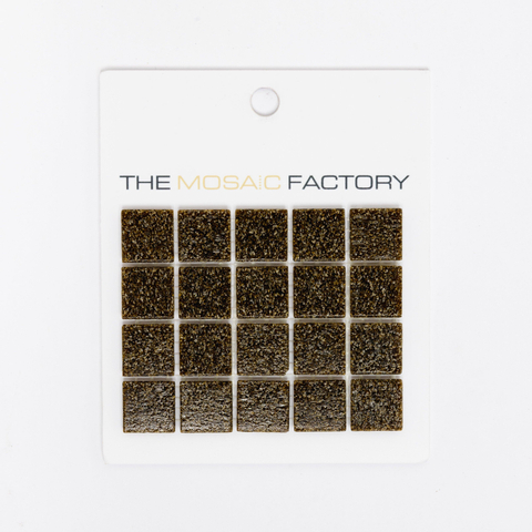ÉCHANTILLON The Mosaic Factory Amsterdam carreau mosaïque 2x2x0.4cm pour mur et sol pour intérieur et extérieur carré Verre Brun SW862322