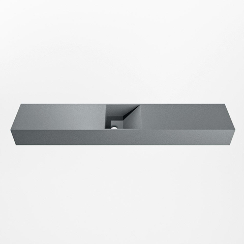 MONDIAZ TYNE lave-mains - 120x23x12cm - vasque centre - sans trou robinet - plata (argent) SW1026181
