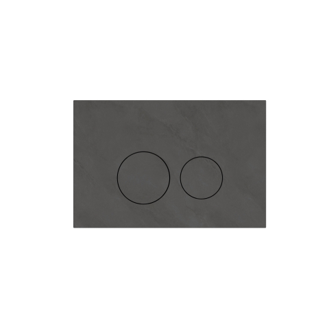 QeramiQ Push Stone Bedieningsplaat - voor Geberit UP320 inbouwreservoir - dualflush - ronde knoppen - natuursteen - marmer donker SW1244455