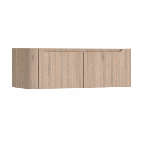 H&R badmeubelen Juice Meuble sous vasque - 120x45x40cm - coins arrondis - 2 tiroirs - poignée intégrée - chêne Rockford SW867565
