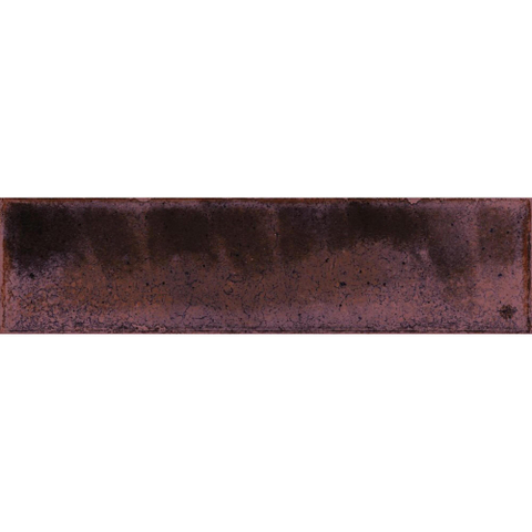 Terravito Giavelo wand- en vloertegel - 6x24.6cm - 8.4mm - Rechthoek - Overig - glans rood - Garnet SW1601900