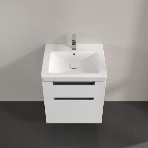 Villeroy & Boch Subway 2.0 wastafelonderkast - 53.7x59cm - 2 lades - glans wit SW479997