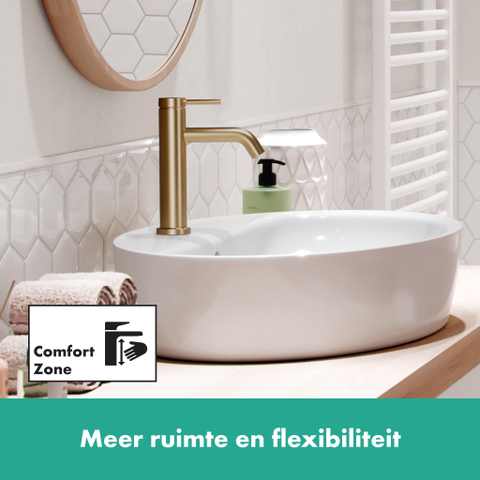 Hansgrohe Tecturis s Wastafelmengkraan - zonder waste - coolstart - 11.6cm uitloop - geborsteld brons SW918502