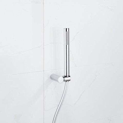 Fortifura Calvi douchekraan - met glijstangset - met ronde handdouche - gladde doucheslang - hoogglans chroom SW811945