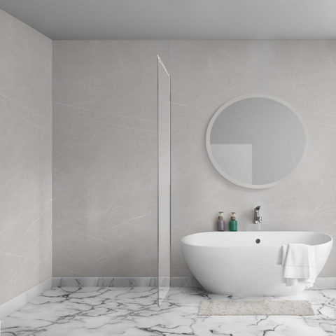 Aqua Vista Oria Cuadra paroi latérale - 110x200cm - avec kit de montage - pour cabine de douche - Chrome SW1244326