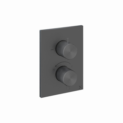 Crosswater Crossbox 3ONE6 Inbouwthermostaat - thermostatisch - 2 functies - met inbouwdeel - slate gunmetal (antraciet) SW955773