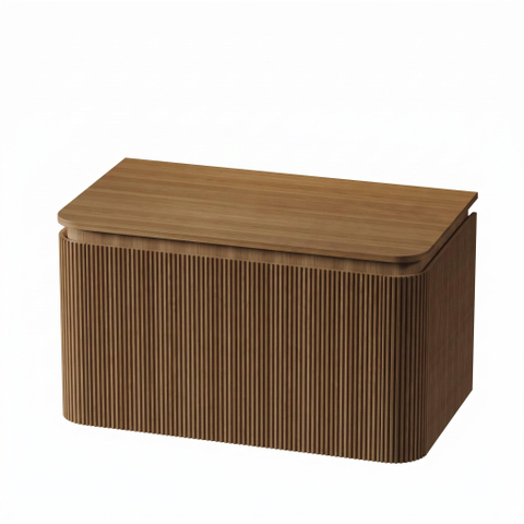 Royal Plaza Terra Edge Ensemble meuble de salle de bains - 80x45.5x46cm - plan de toilette - 2 tiroirs - sandwood (chêne clair) SW1471946