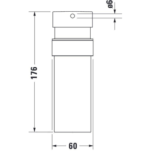 Duravit Starck T Zeepdispenser - 17.6x6cm - matglas - mat zwart SW297098