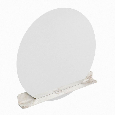 Mondiaz SPOT miroir – Ø 110 cm – avec tablette – Frappe (marbre beige) SW1235631