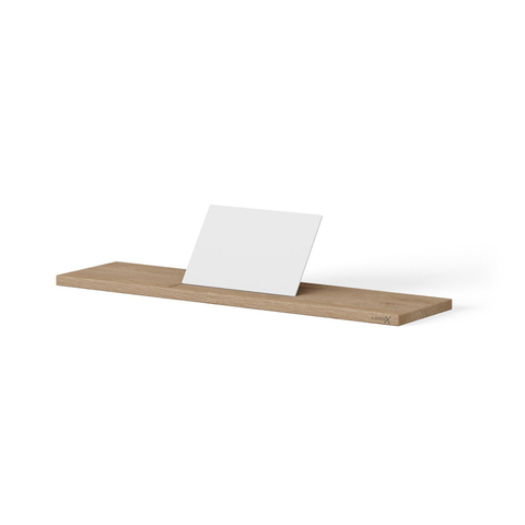 Looox Wood collection tablette de baignoire 78cm avec support blanc mat chêne blanc mat SW73157