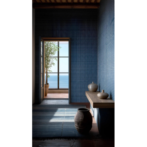 The Mosaic Factory Patterns mozaïektegel - 30x30cm - 6mm - vierkant - R11 - mat navy blue (blauw) SW1604198