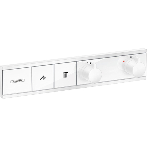 Hansgrohe Rainselect Afbouwdeel - voor inbouw douchekraan - thermostatisch - voor 2 functies - 45.6x90cm - thermostaat - mat wit SW297653