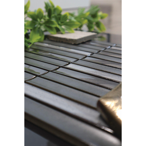 The Mosaic Factory Sevilla mozaïektegel - 30x30cm - 8mm - mat porselein carbon shades of gray (antraciet) SW1015077