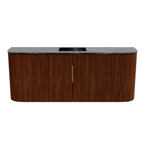 Mondiaz JOYA-DLUX 103.2cm toiletmeubel - ronding links en rechts kleur Ruby - Wastafel FAYE positie Midden 1 kraangat kleur Lava. SW1423679