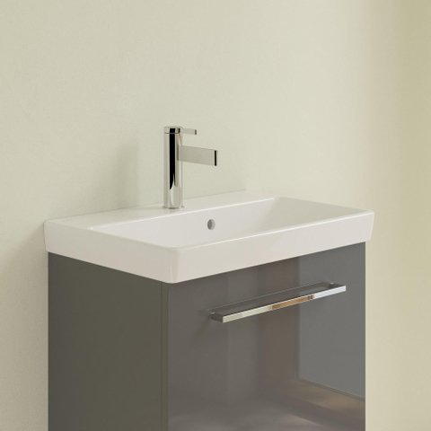 Villeroy & Boch Avento meubelwastafel - 55x37cm - 1 kraangat - met overloop - White Alpine (glans wit) SW59859