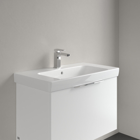 Villeroy & Boch Architectura wastafel - 80x44.5cm - met 1 kraangat - met overloop CeramicPlus - White Alpine (glans wit) SW1162476