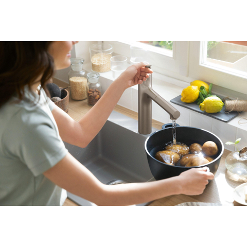 Hansgrohe Zesis M33 - 1 greeps keukenkraan - 160 metalen uittrekbare vdche - 2jet - sbox - rvs look SW918761
