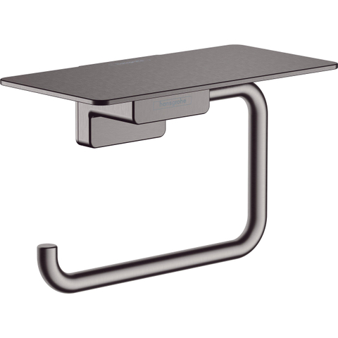 Hansgrohe AddStoris Q closetrolhouder - met planchet - geborsteld zwart chroom (antraciet) SW651682