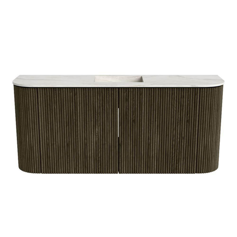 Mondiaz JOYA-DLUX 93.2cm toiletmeubel - ronding links en rechts kleur Shadow - Wastafel FAYE positie Midden Zonder kraangat kleur Ostra. SW1423036