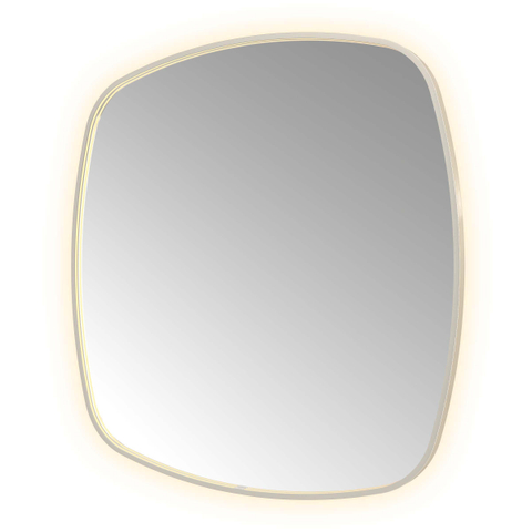 Hotbath &MORE Spiegel in aluminium frame / contour - 120x120cm - inclusief direct & indirect LED - spiegelverwarming - color changing - dimbaar - dottless - met afstandsbediening - geborsteld RVS 316 SW1246836