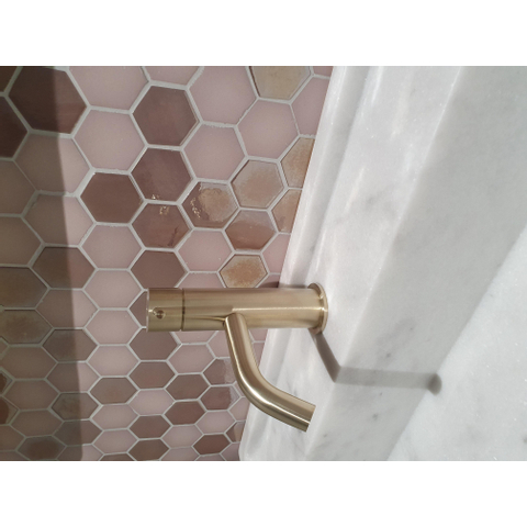 The Mosaic Factory Valencia mozaïektegel - 27.6x32.9cm - wandtegel - Zeshoek/Hexagon - Gerecycled glas Pink mat/glans SW374588