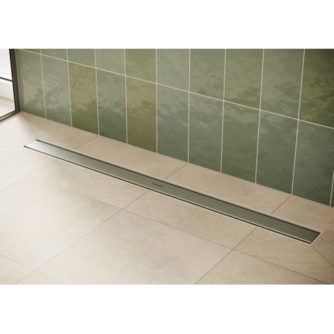 Hansgrohe RainDrain Compact Caniveau de douche - 90cm - installation standard - brushed stainless steel SW1590332
