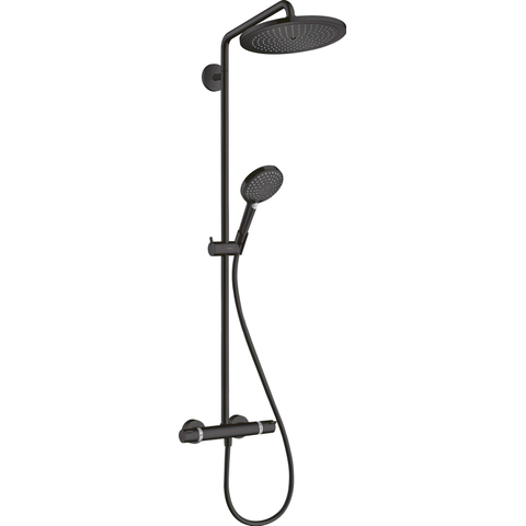 Hansgrohe Croma select s Showerpipe - 280 - 1jet - met thermostaat en handdouche Raindance - select - 120 - 3jet - mat zwart SW451546