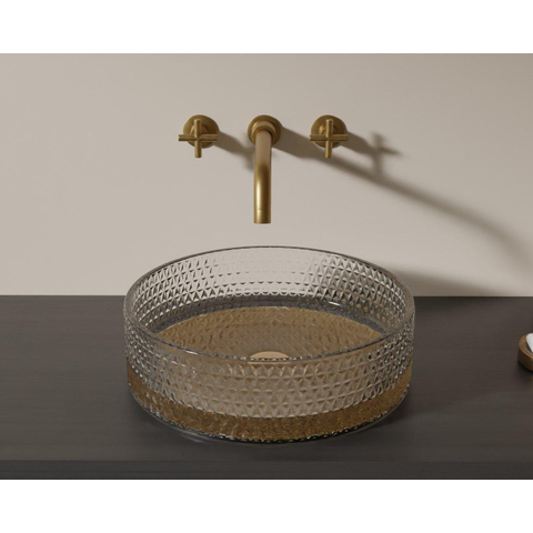 Riho Glamour Waskom - 35.5x35.5x11cm - glas - Gold (goud) SW1185431